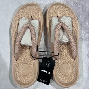 Allbirds Lux Beige Sugar Zeffer Flip Flop Men Size 10 NWT